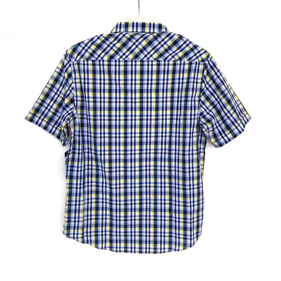 Sean John Plaid Short Sleeve Button Down Shirt - Picture 2 of 5